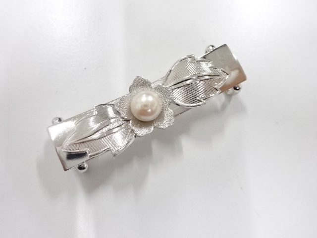 アンティーク　パール　帯留め